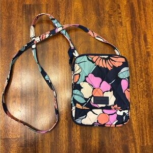 Vera Bradley Colorful Floral Santa Fe Sun Crossbody Bag